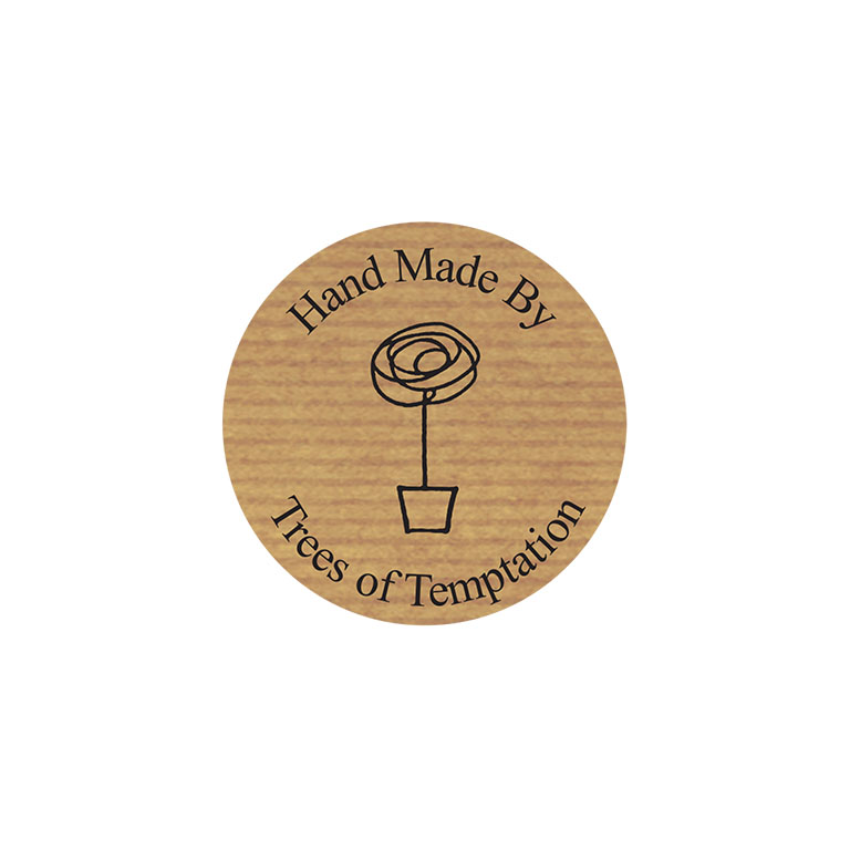 1.5 Inch Round Brown Kraft Labels Ink Printed