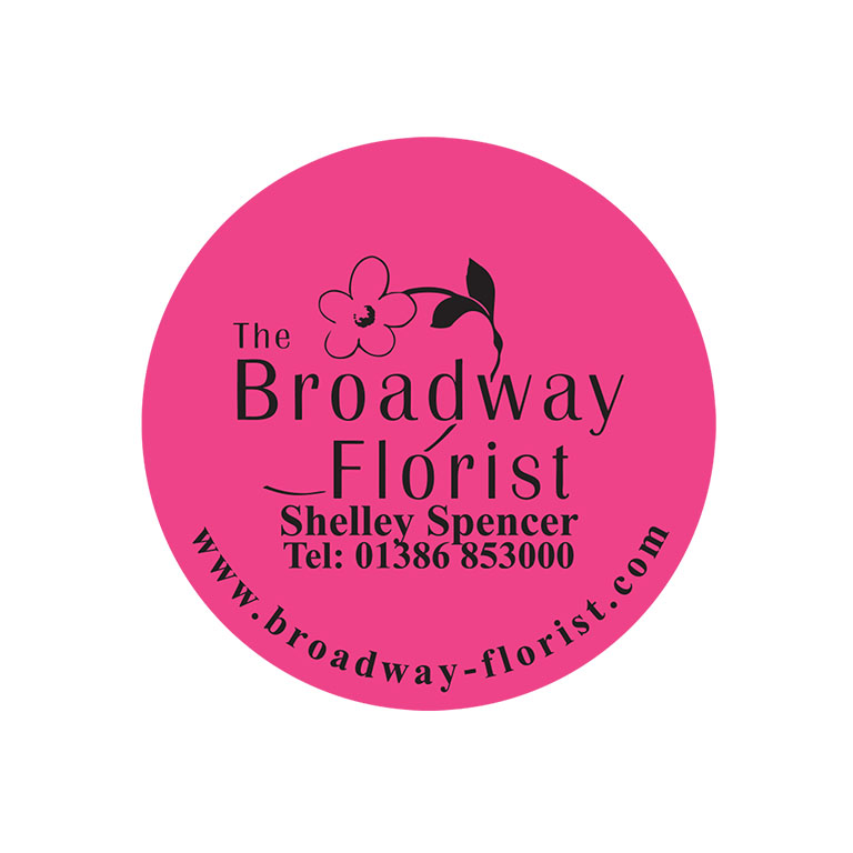 2 Inch Round Bright Pink Labels Ink Printed