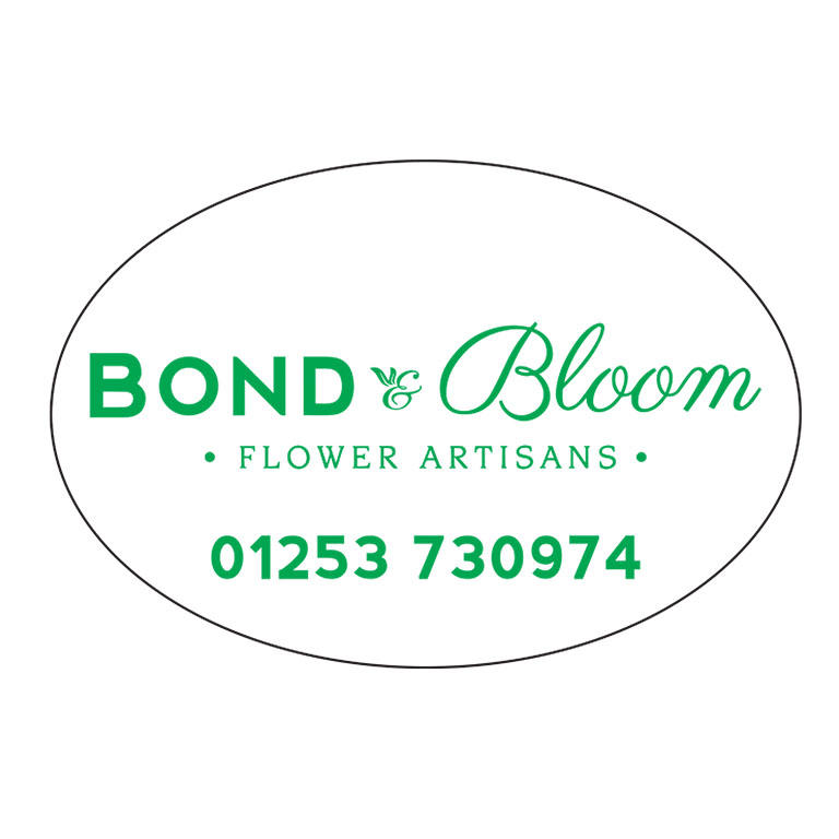 2.25 x 1.5 Inch Oval Gloss White Labels Ink Printed
