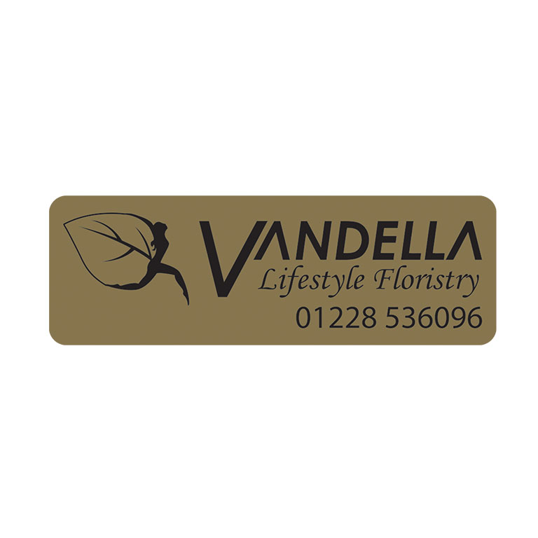 3 x 1 Inch Gold Labels Ink Printed