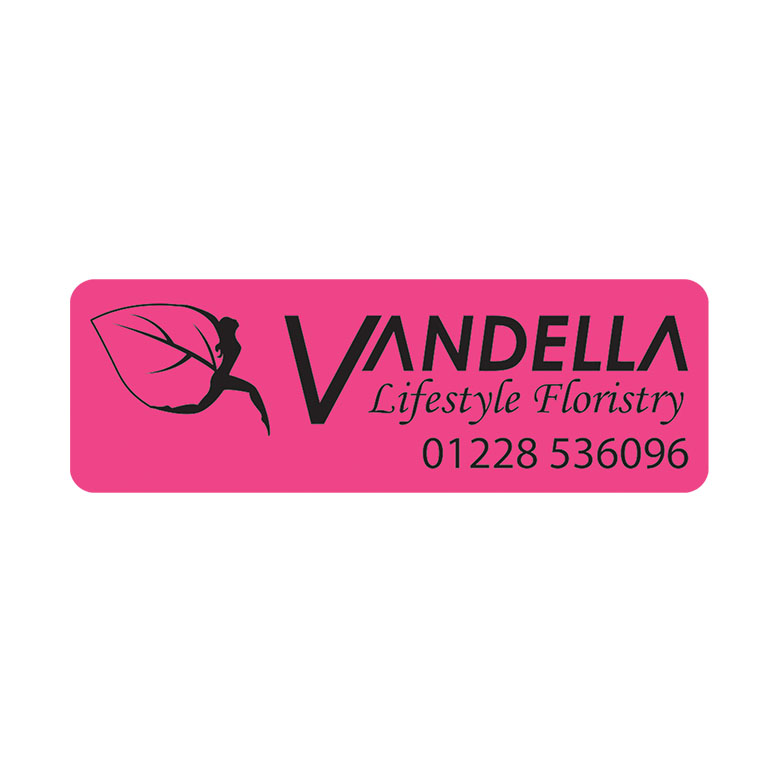 3 x 1 Inch Bright Pink Labels Ink Printed
