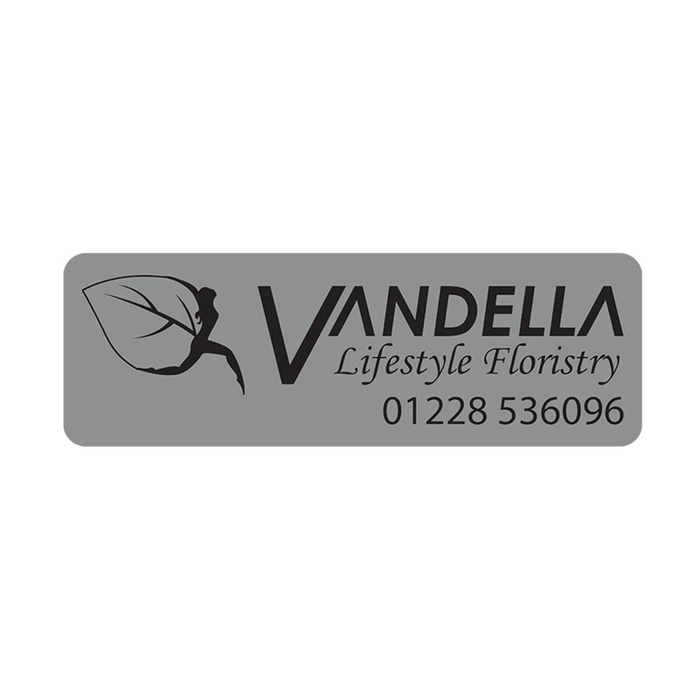 3 x 1 Inch Silver Labels Ink Printed