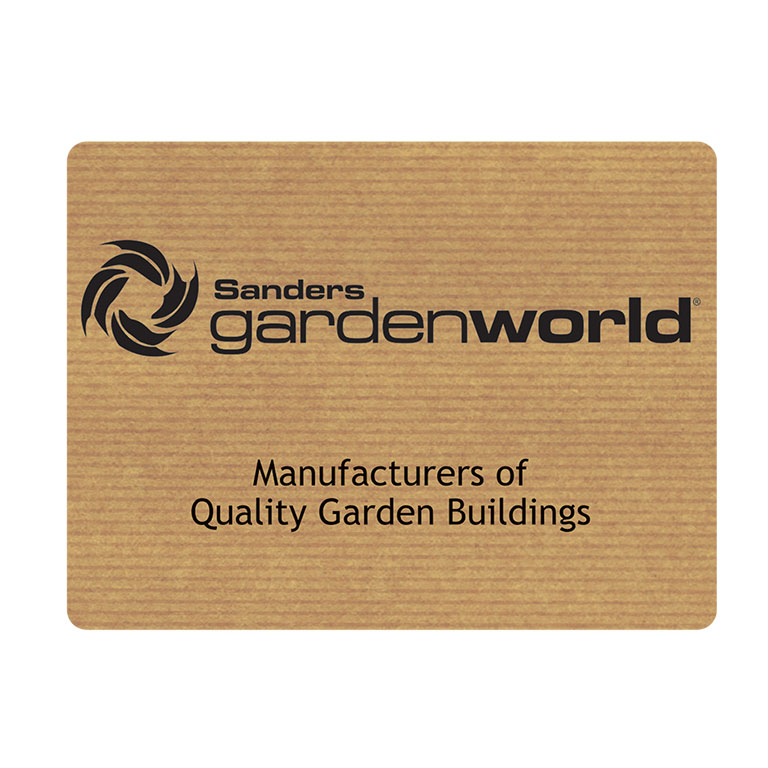4 x 3 Inch Brown Kraft Labels Ink Printed