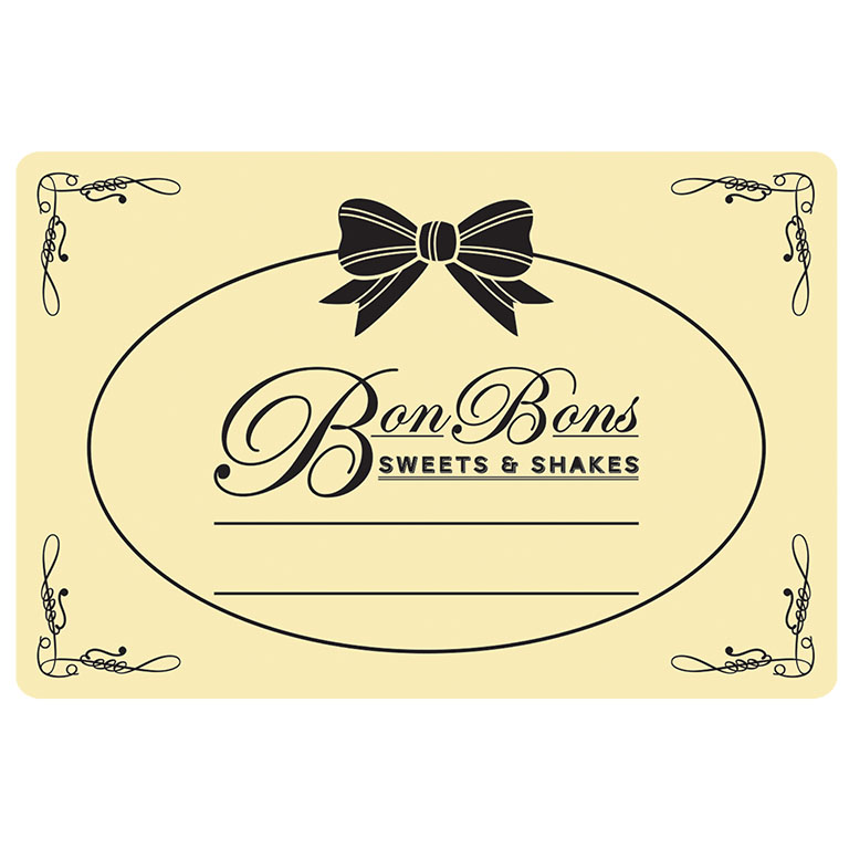 6 x 4 Inch Cream Labels Ink Printed