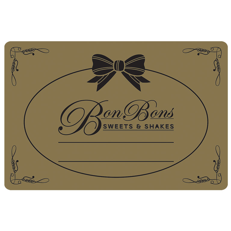 6 x 4 Inch Gold Labels Ink Printed