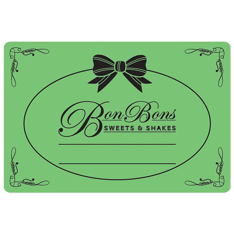 6 x 4 Inch Light Green Labels Ink Printed
