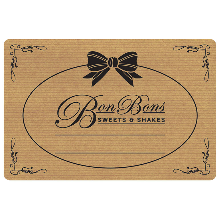 6 x 4 Inch Brown Kraft Labels Ink Printed