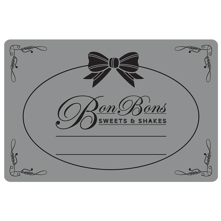 6 x 4 Inch Silver Labels Ink Printed