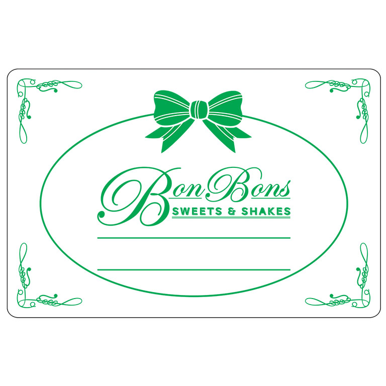 6 x 4 Inch Gloss White Labels Ink Printed