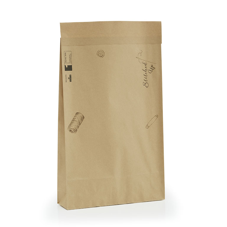Brown Kraft Paper Mail Bags 360 x 100 x 560mm printed 1SFC