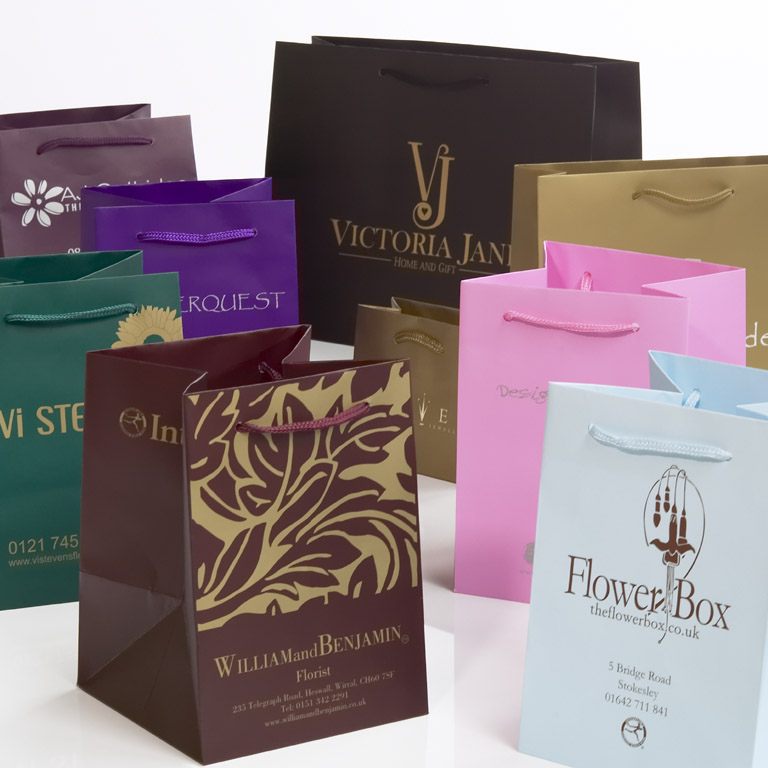 Printed Rope Handled Carrier Bags