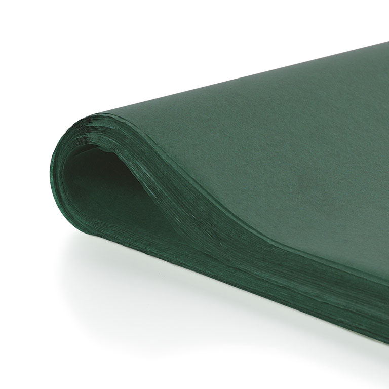 555 Bottle Green Silk Tissue 500 x 700mm